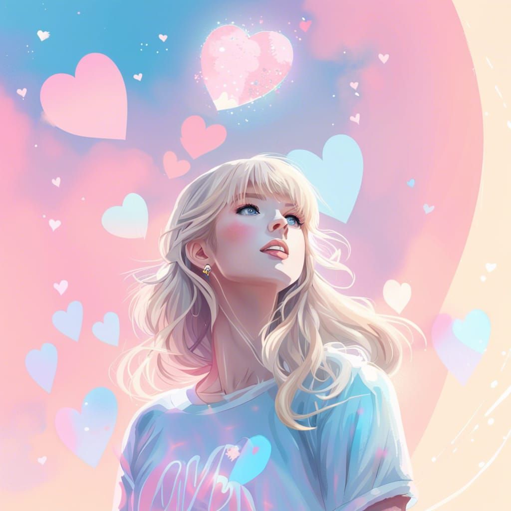 Anime Girl Inspired by Taylor Swift's Lover