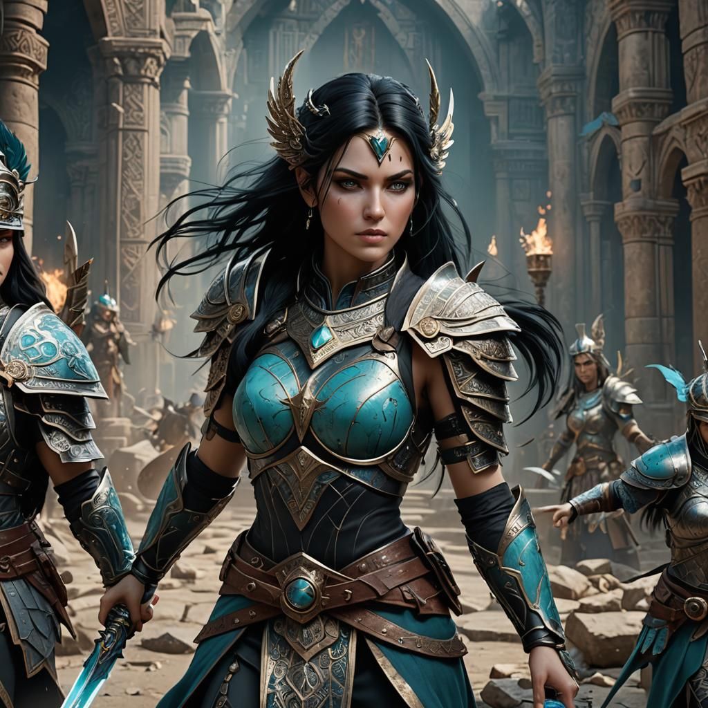 Aasimar Warrior: Detailed Matte Painting in 8k