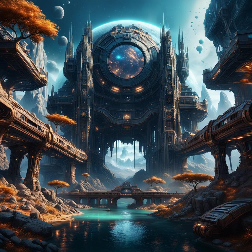 Beautiful Sci-Fi Creation in Detailed Matte Painting