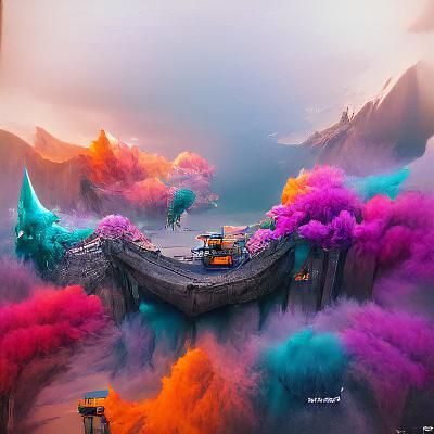 Fantastical Matte Painting in Deep Color