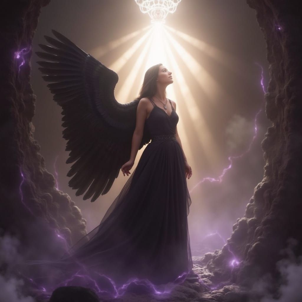 Dark Angel Queen of the Underworld in Celestial Splendor