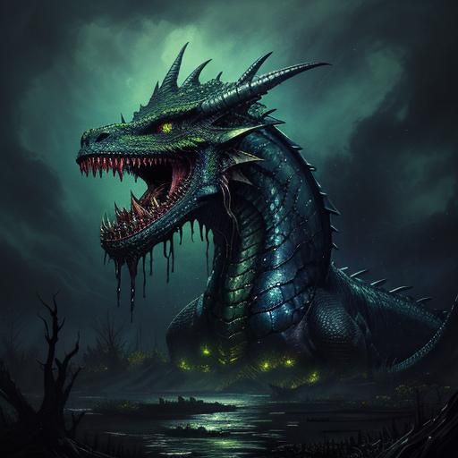 Cosmic Dragon in Watercolor Style