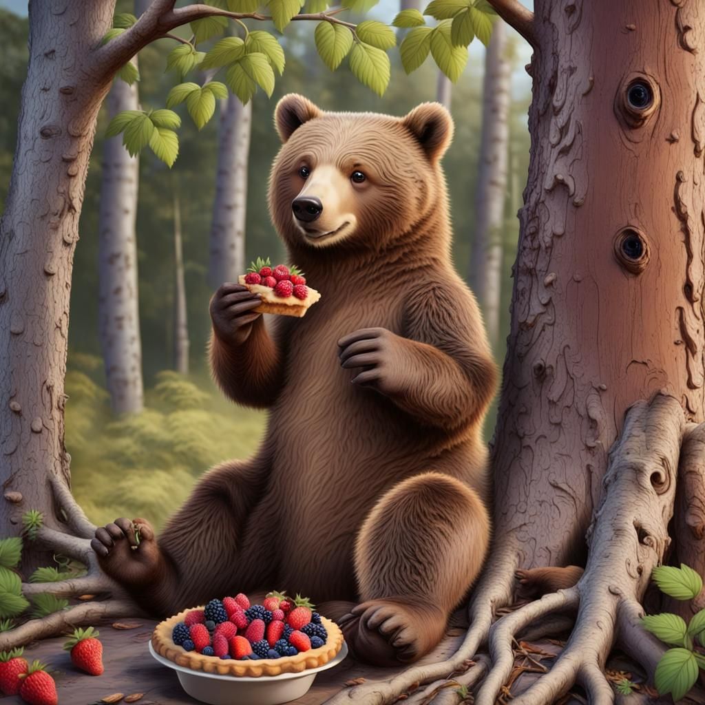 Brown Bear's Berry and Pecan Pie Feast