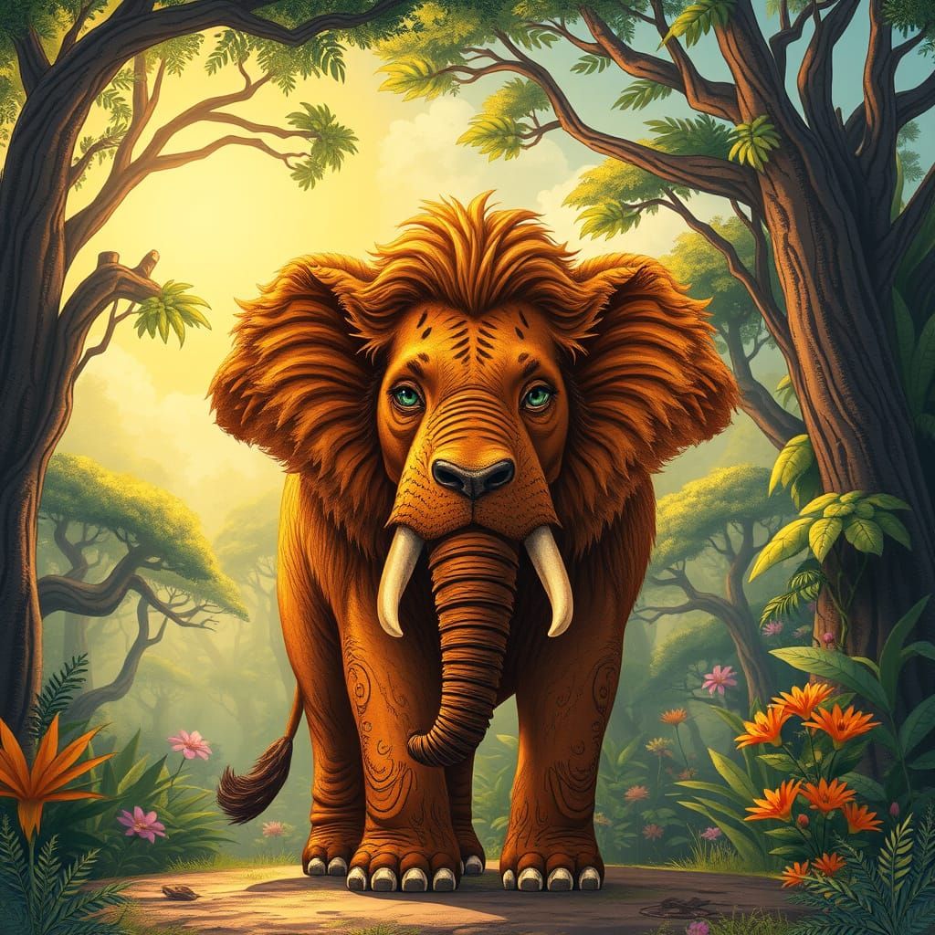 The Liphant: Regal Hybrid King of Jungle Forests