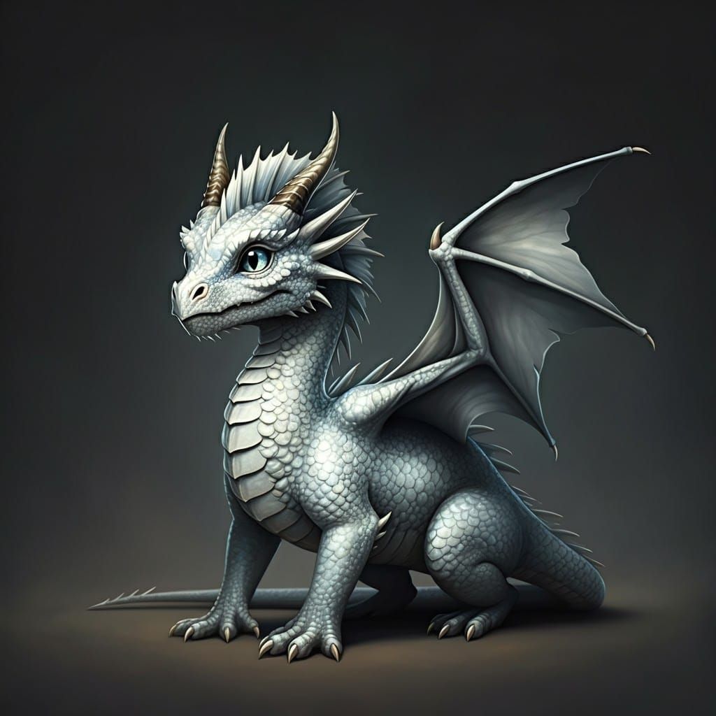 Silver Dragon Pup Ready for Flight