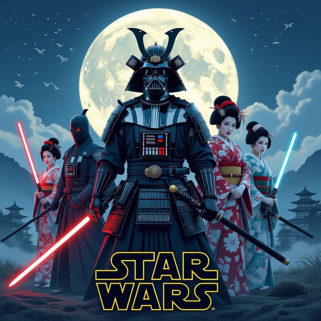 Star Wars Poster: Samurai, Ninja, Geisha Epic