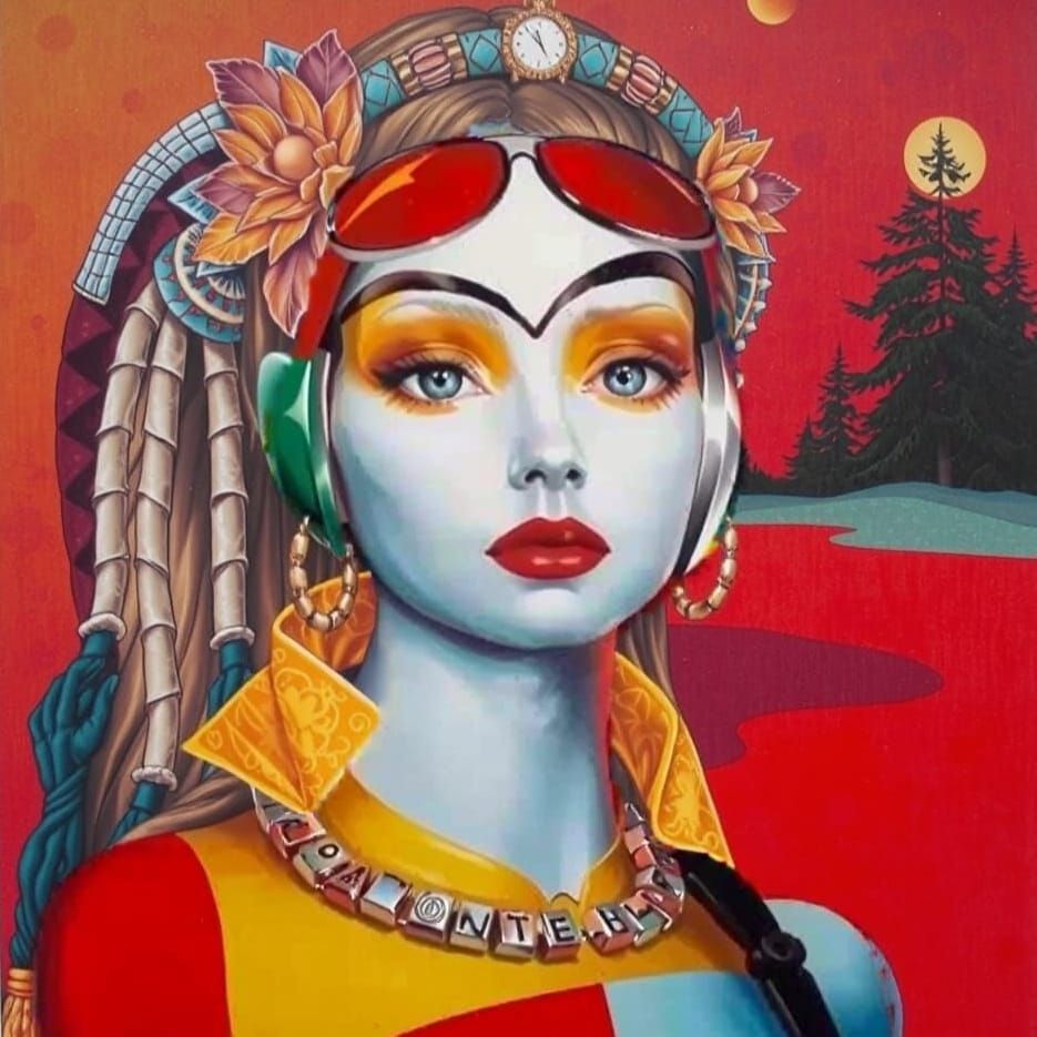 Vibrant Psychedelic Abstract Art