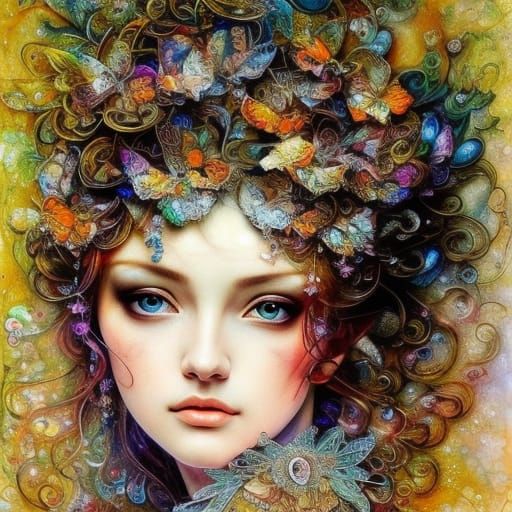 Hyperdetailed Roman Goddess Portrait in Surreal Style