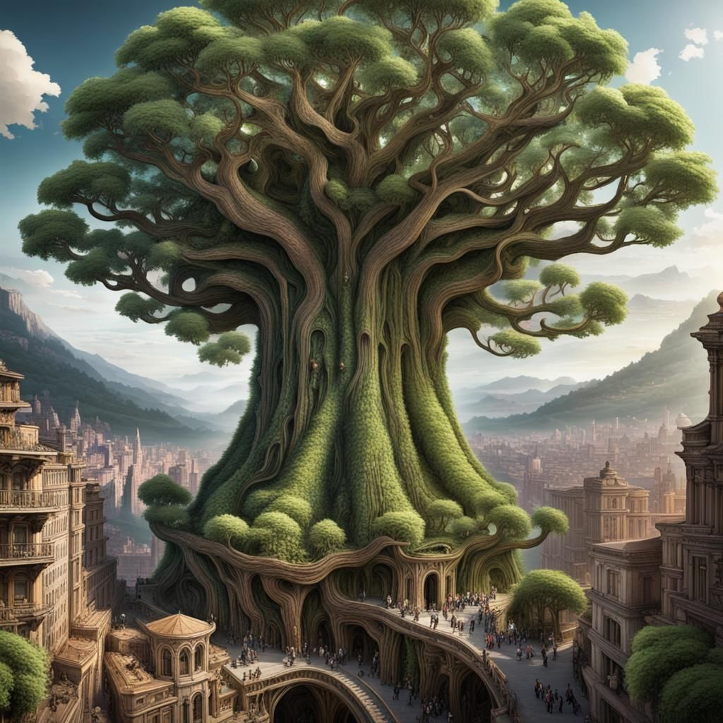 Giant Tree City: A Verdant Urban Colossus