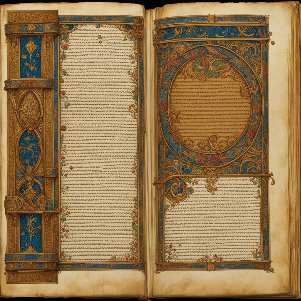 Illuminated Medieval Journal Page with King