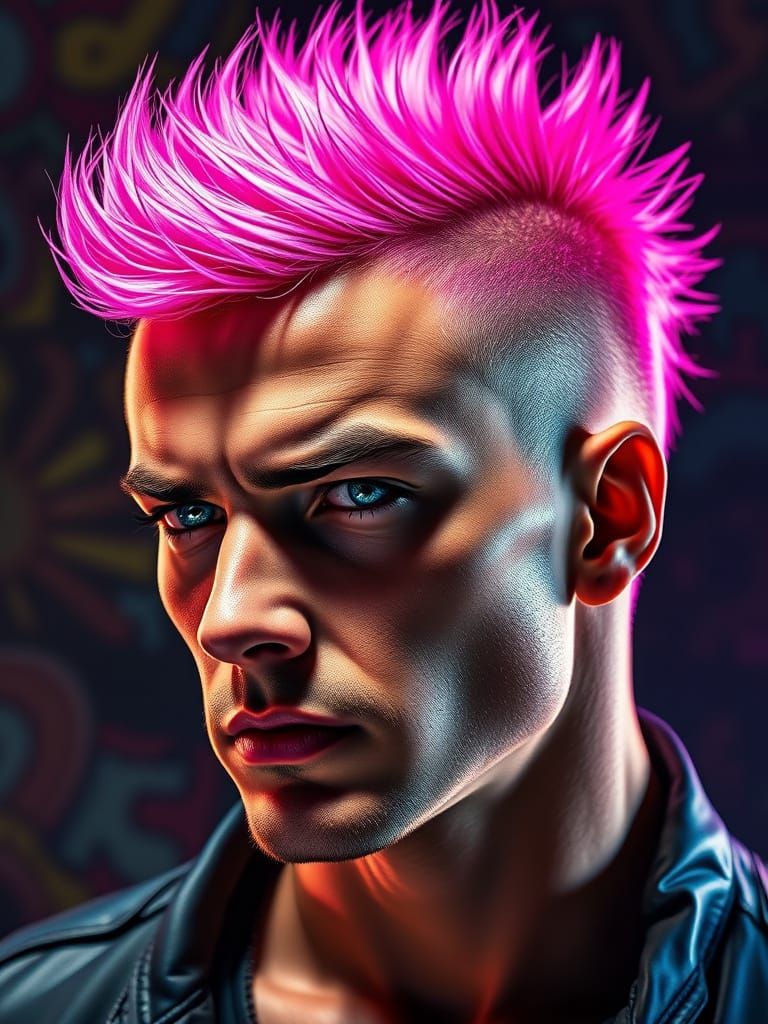 Neon Pink Mohawk Concept Art
