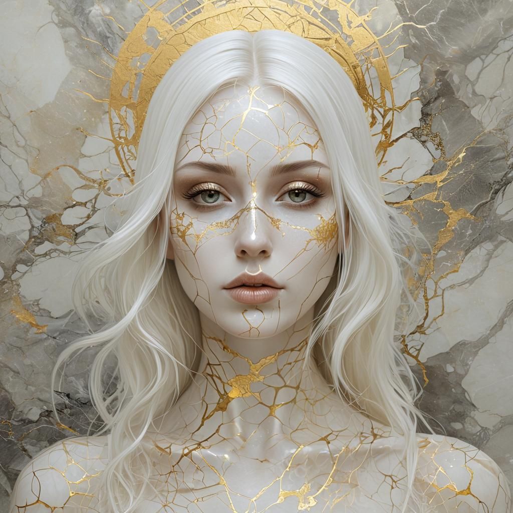 Ethereal Ghost Goddess Portrait in Fantasycore Style