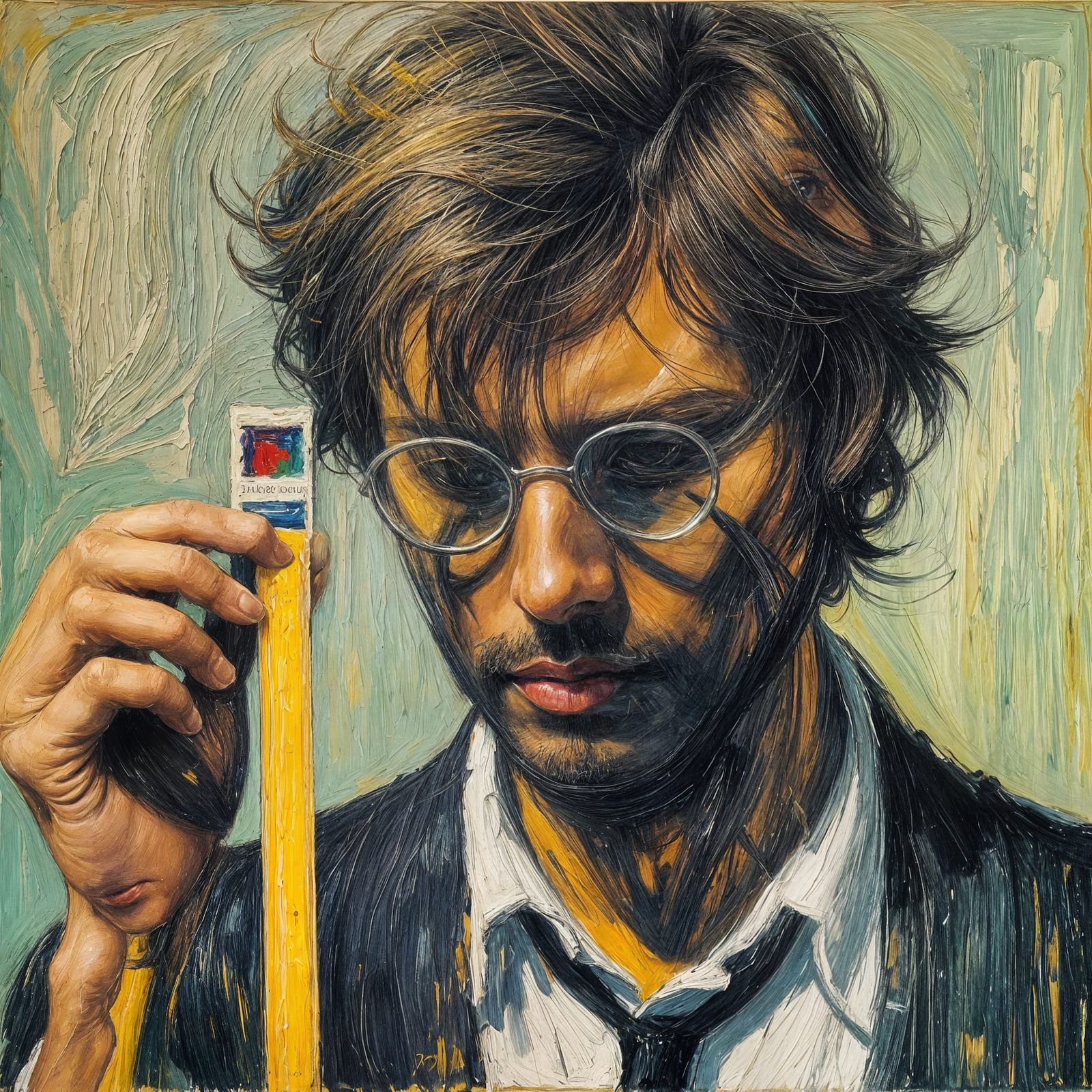 A Woman Ponders the Mystery of Measuring a Root in a Vibrant...