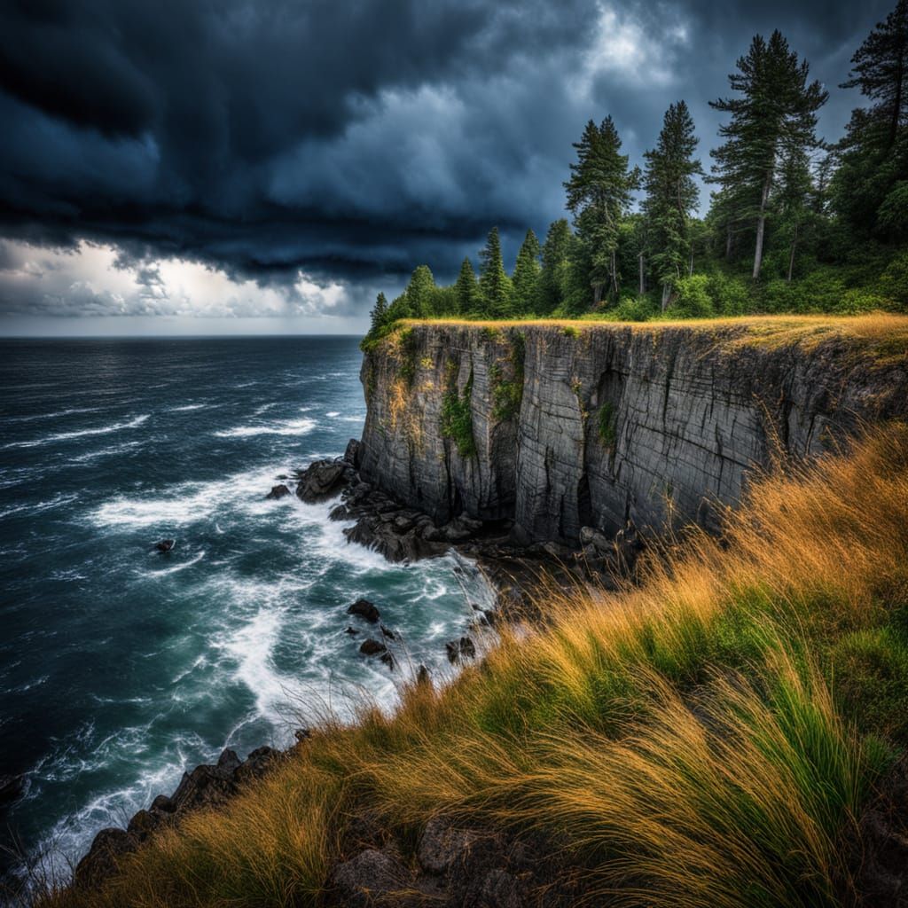 Cinematic Cliff Edge Landscape Photography