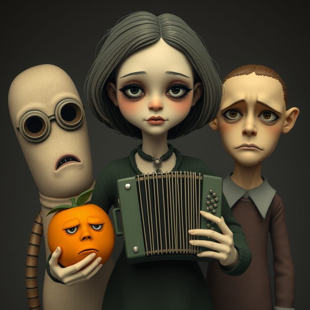 Surreal Edward Gorey-Inspired Portraits of Melancholy Charac...