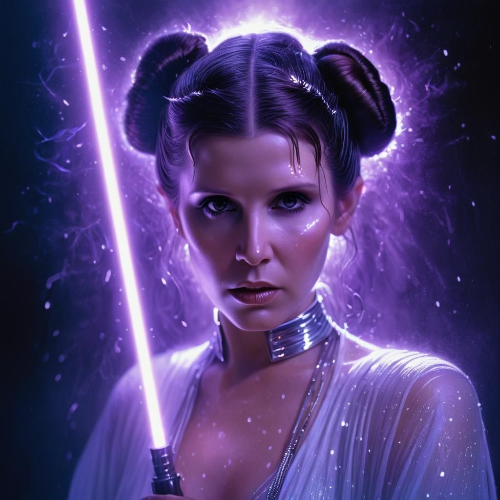 Princess Leia Dark Fantasy Portrait in Luis Royo Style