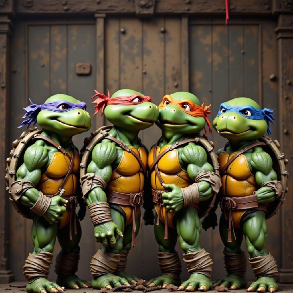 Teenage Mutant Ninja Turtle Barbershop Quartet