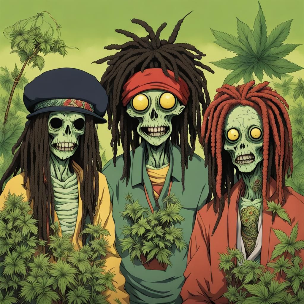 Rasta Zombies Farming Weeds