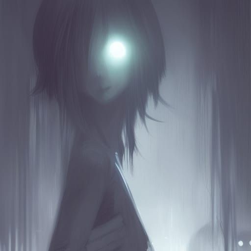 Sinister OMORI Artwork in Dark Fantasy Style