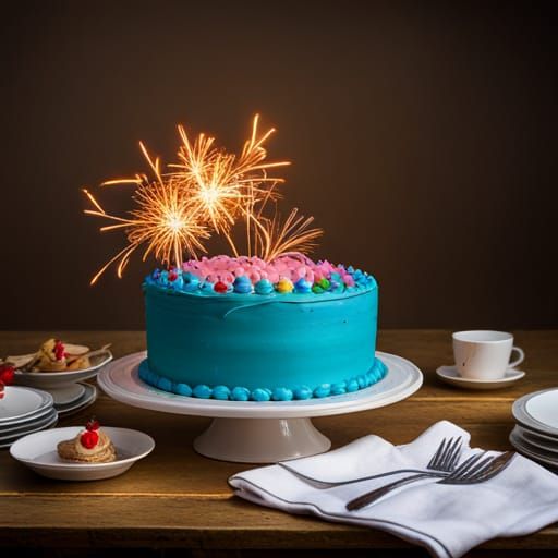 Sparkling Birthday Cake Portrait