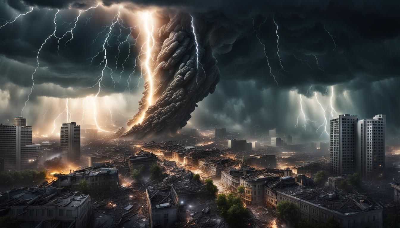 Epic Tornado Tears Through Modern Cityscape