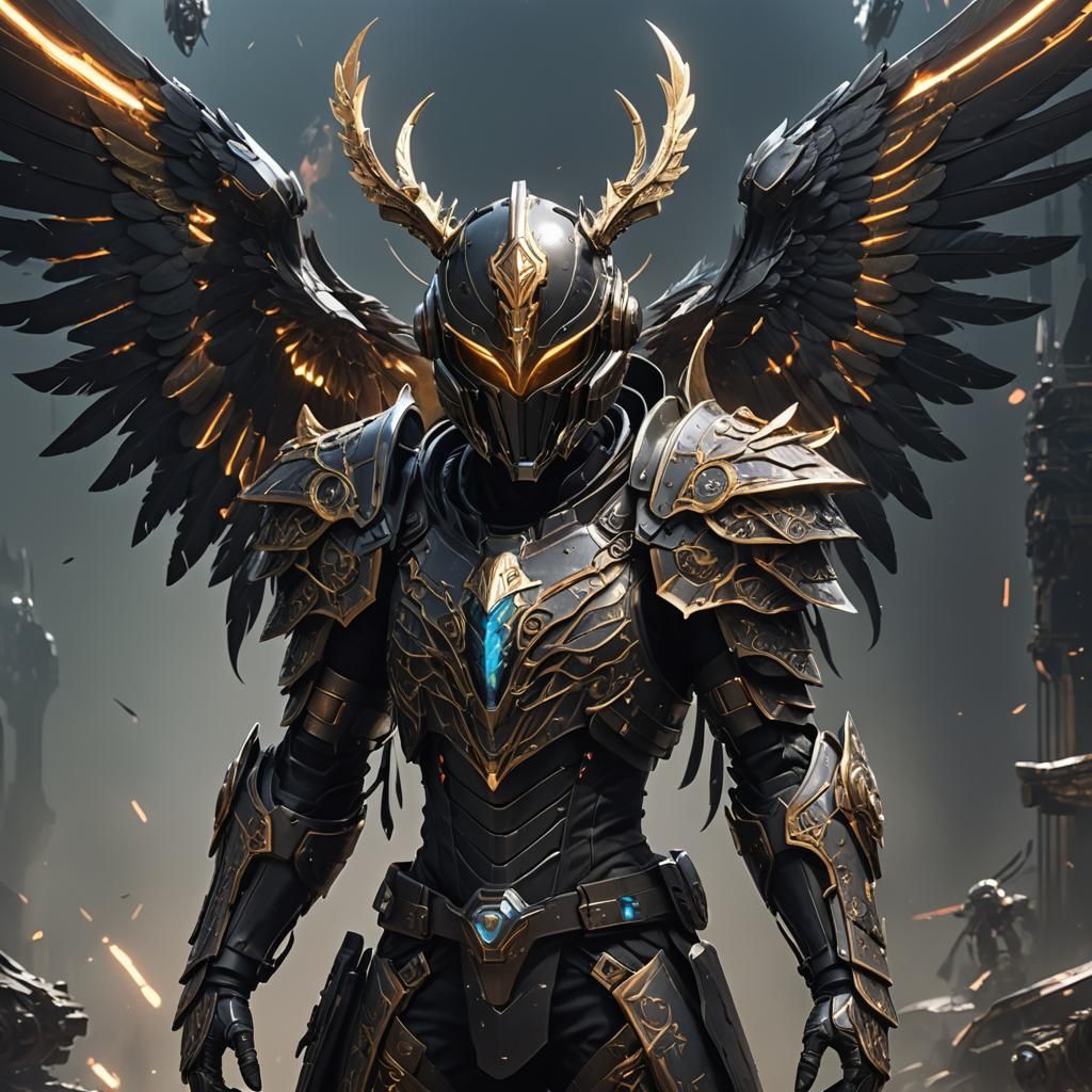 Armored Angel of Gears and Magic