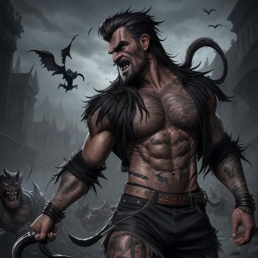 Menacing Villain: A Portrait of Arrogance and Strength