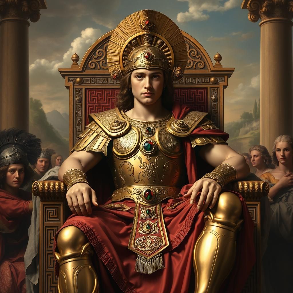 Alexander the Great in Golden Armor, Classicism Style