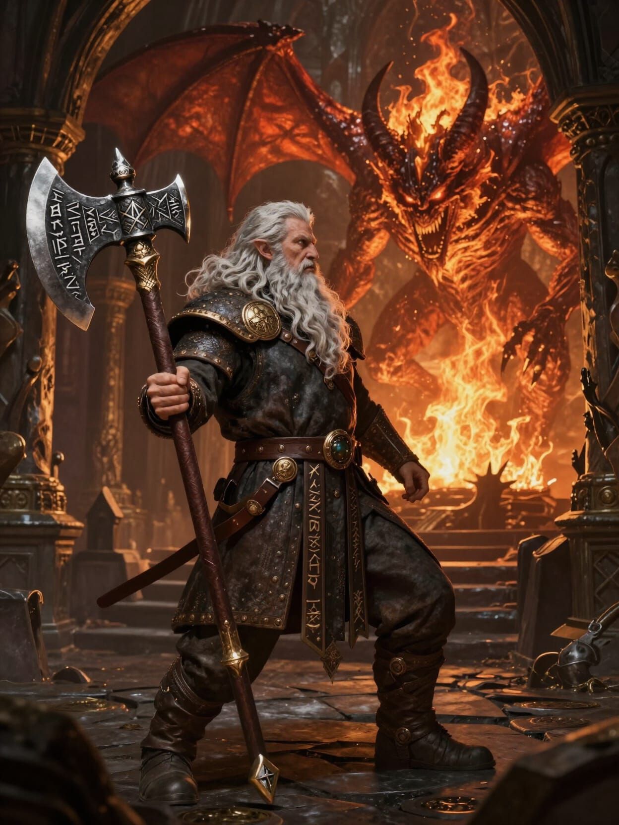 Dwarin Battles Fire Demon in Erebor Crypts