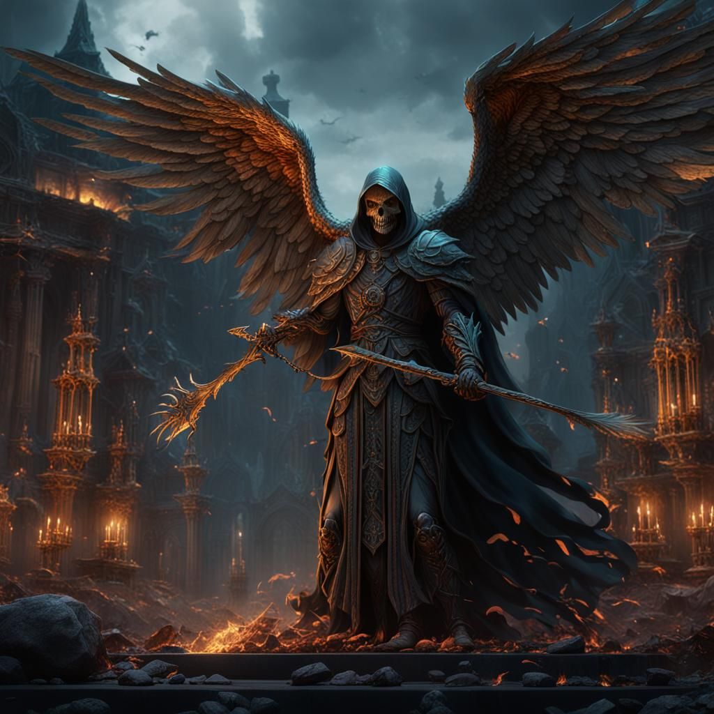 Angel of Death in Detailed Matte Painting