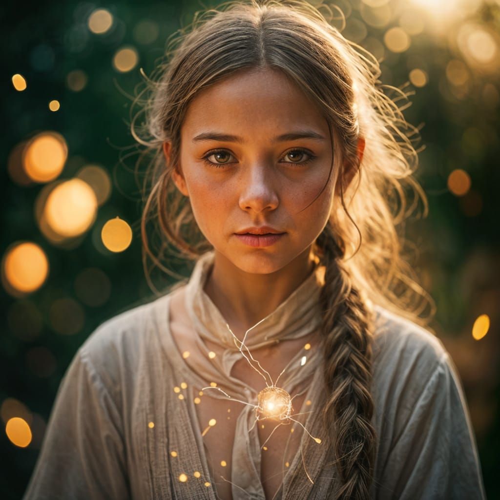 Mystic Girl with Levitation Powers in Professional Photo