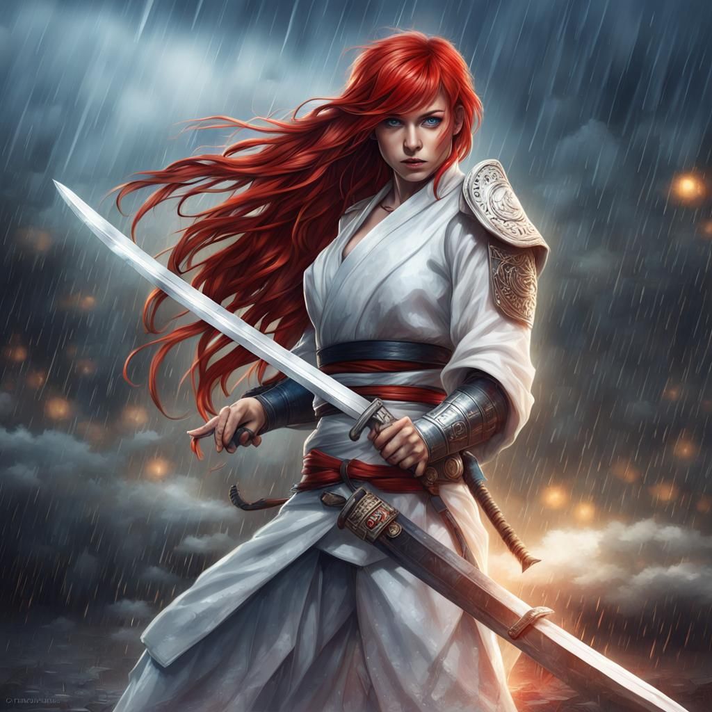 Stunning Ninja Woman Portrait in Cinematic Lighting