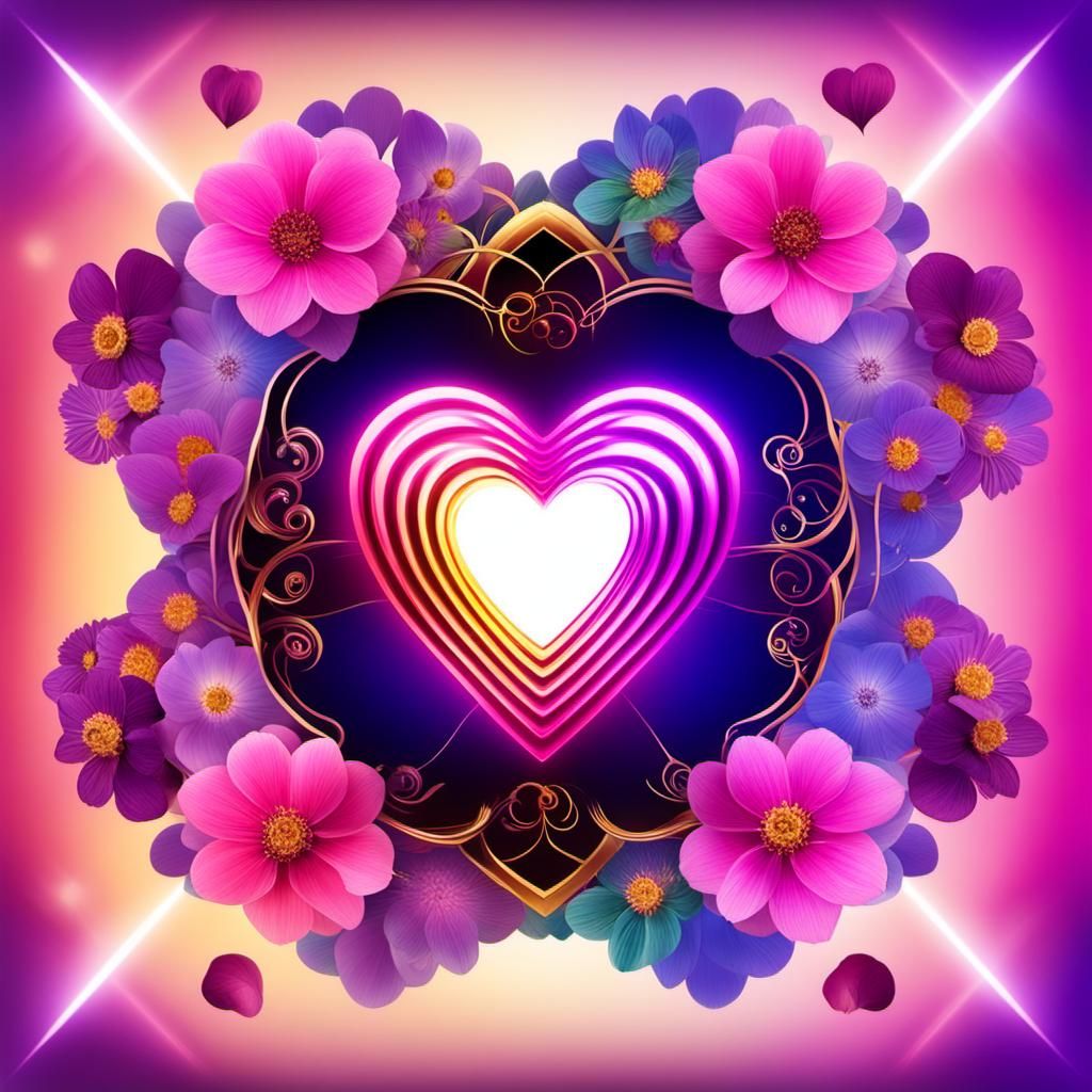 Electromagnetic Astrowave Heart of Flowers