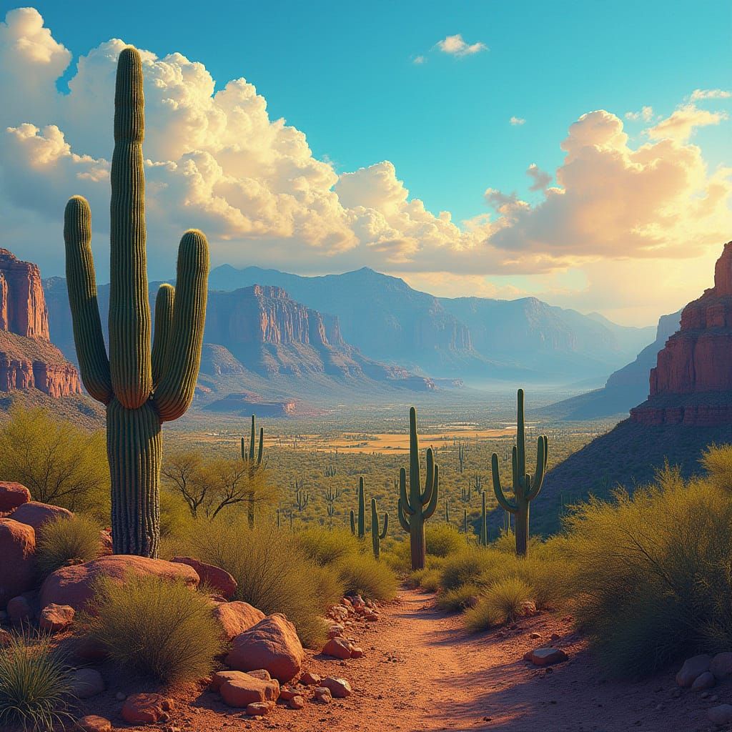 Arizona Desert Landscape in Vibrant 4K