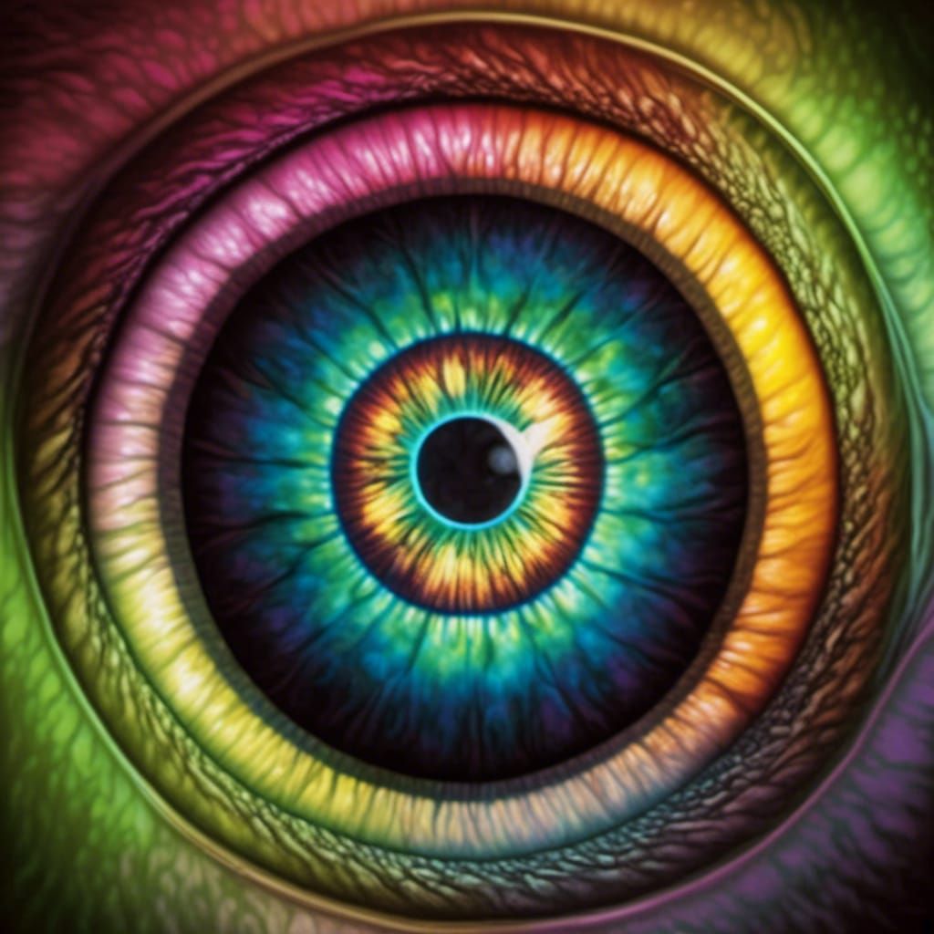 Visionary Hazel Eye Portal in Hyperreal Style