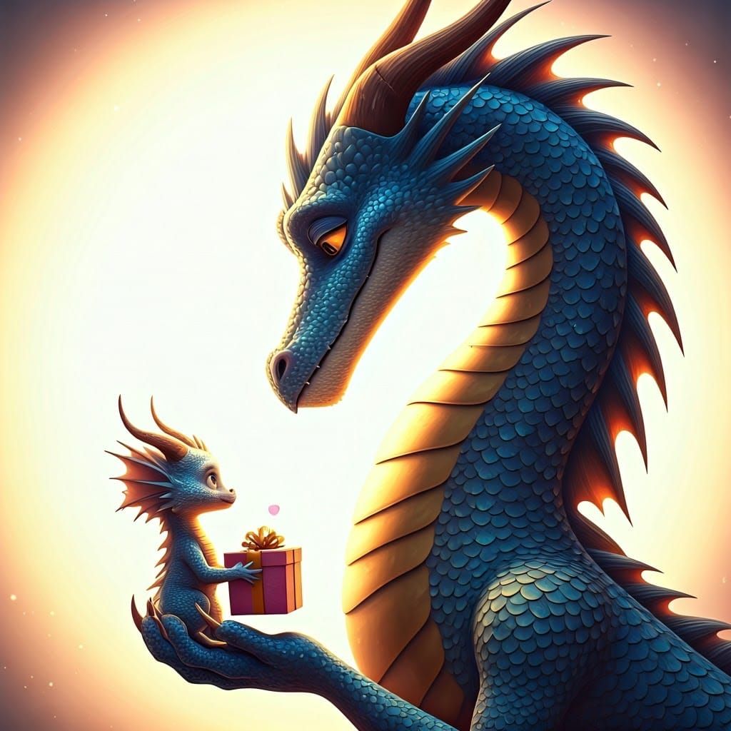 Mother Dragon Preserves Memories for Her Daughter in a Heart...