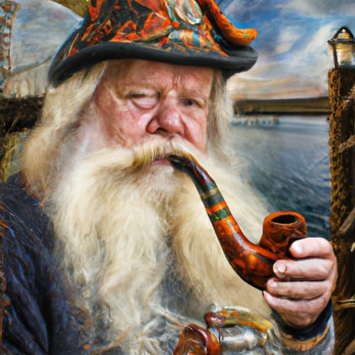 Hyperrealistic Portrait of an Old Sea Captain