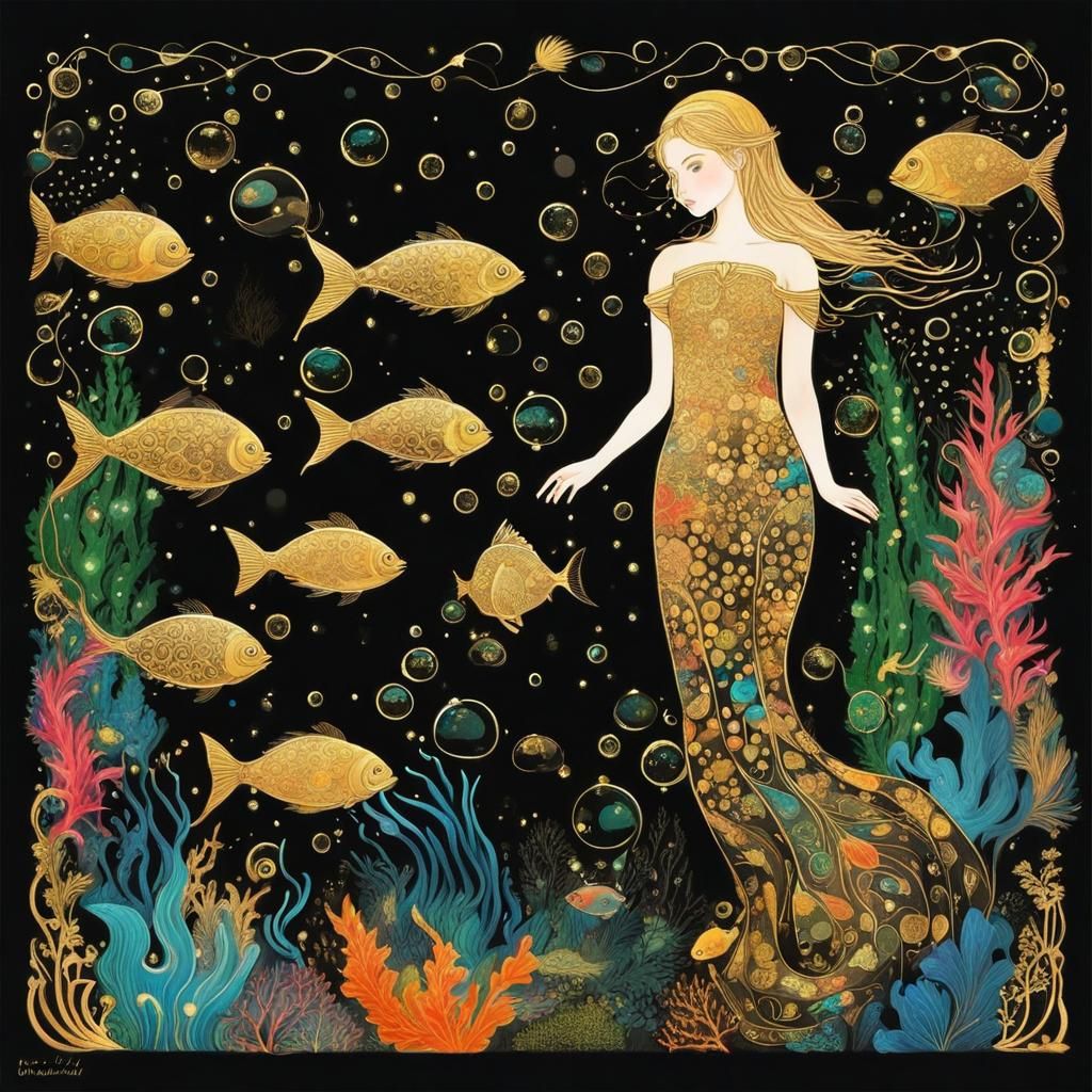 Underwater Life Shines in Palekh Style