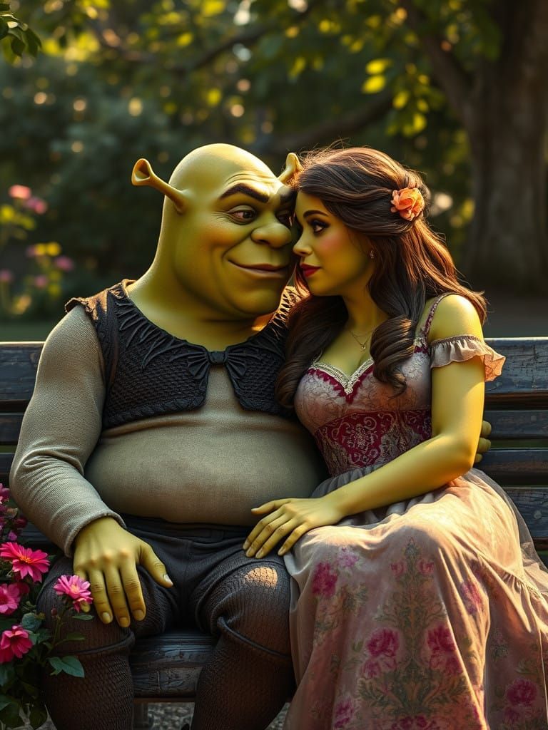 Mills and Boone romance novel starring Shrek and Princess Fi...