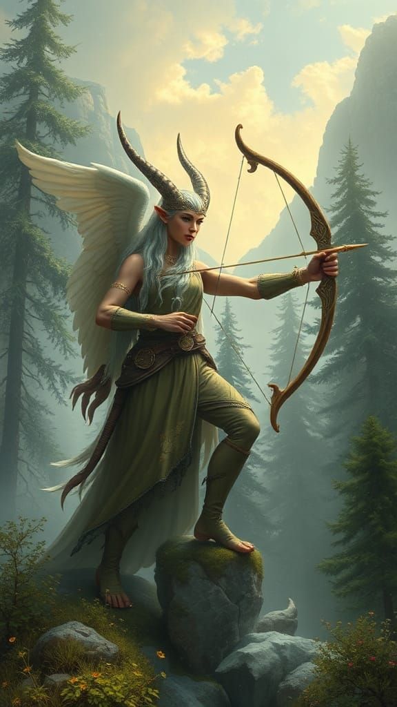 Tall, immortal and agile humanoid being with pointed ears, known for their archery skills and connection to nature (Tolk...