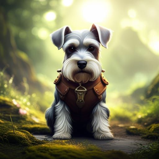 Fantastical Puppy Schnauzer Concept Art