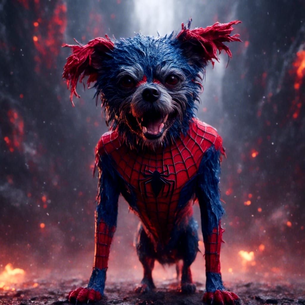 Spiderman Dog in Cute Style