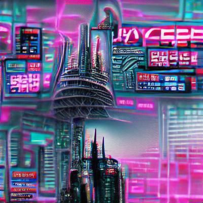 Cyberpunk Japan Cityscape: Neon Digital Art