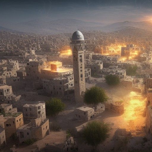 Free and Peaceful Palestine: Detailed Matte Painting