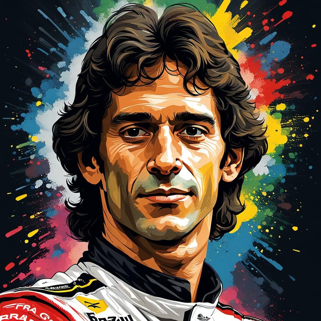 Ayrton Senna Portrait: Eternal F1 Champion