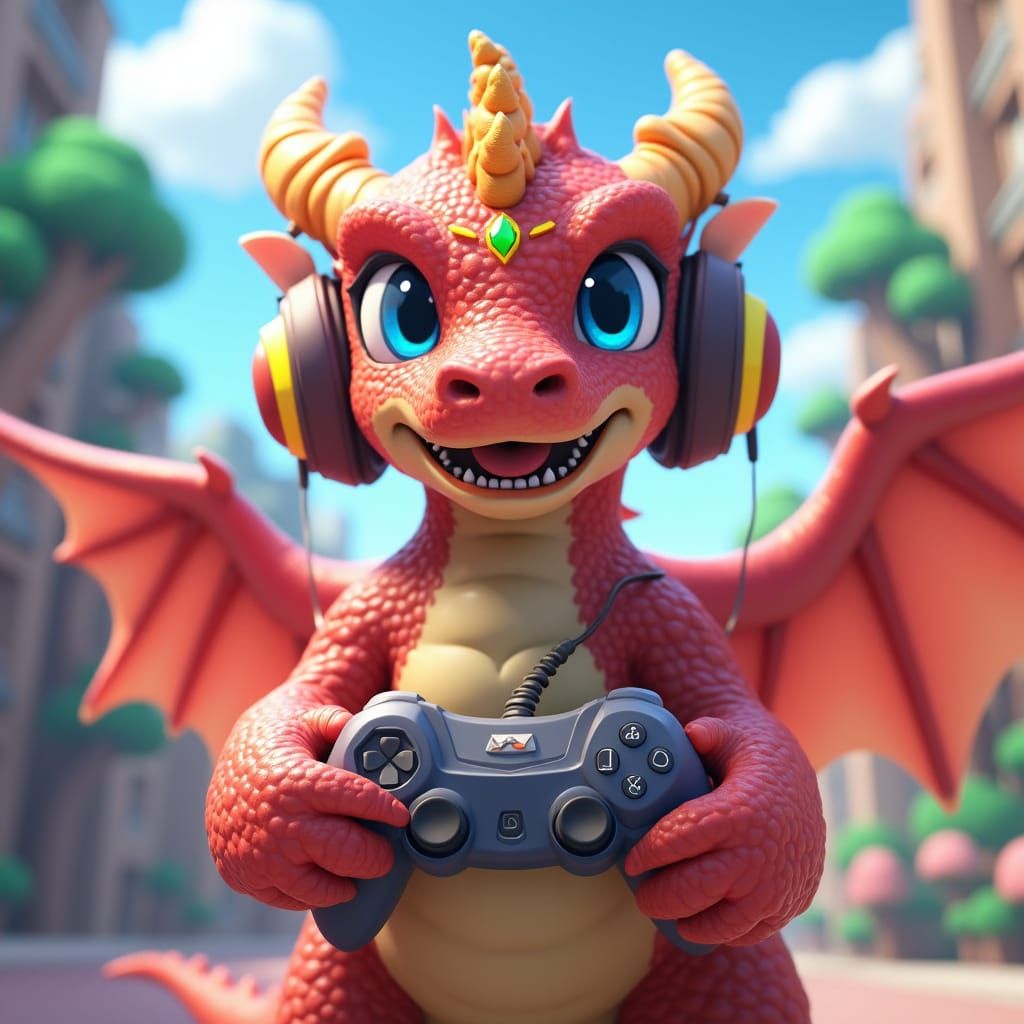 Dragon in 3D Anime Roblox Virtual World