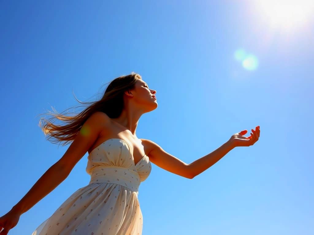 Golden Goddess Basks in Summer Bliss