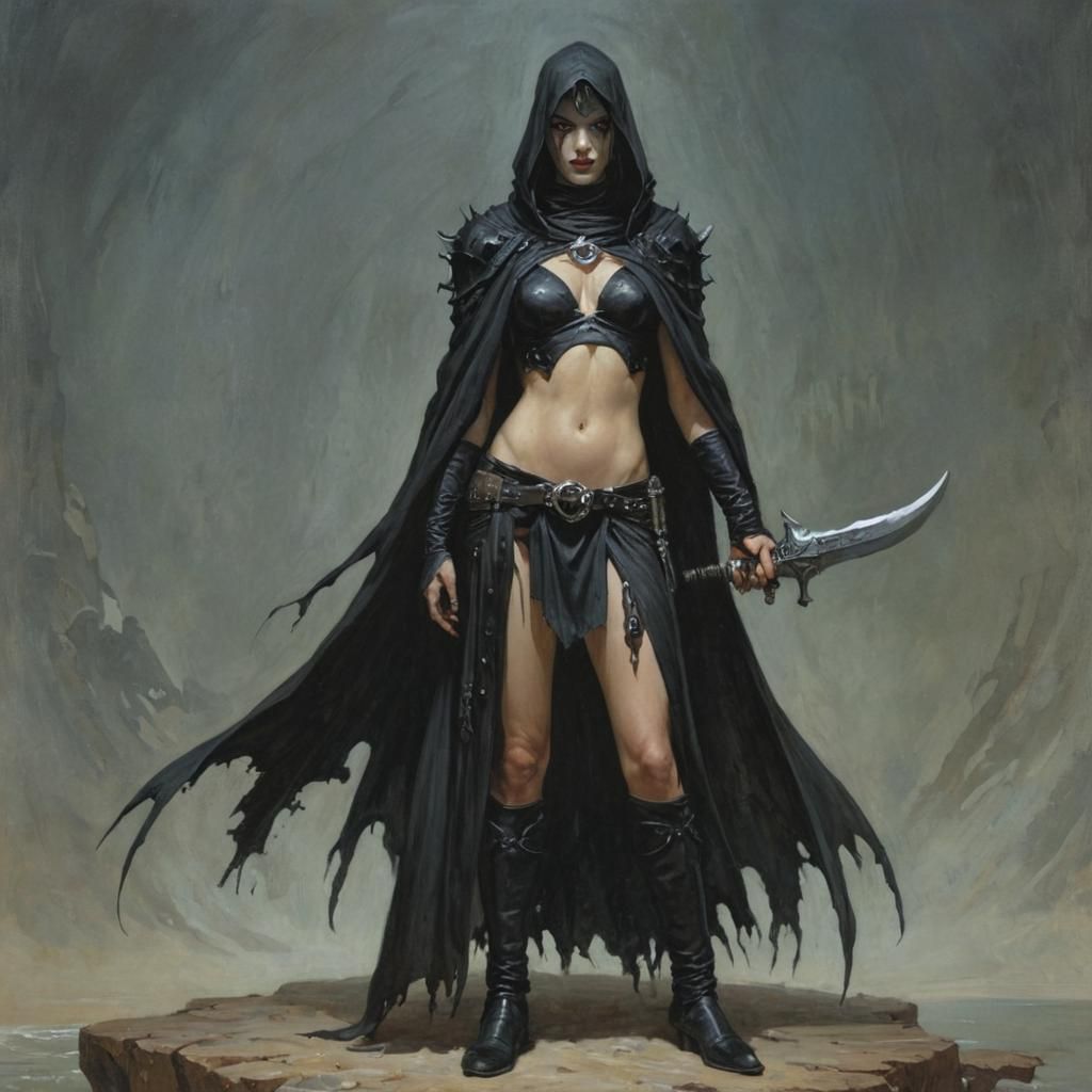 Grimdark Fantasy Art in Gerald Brom Style