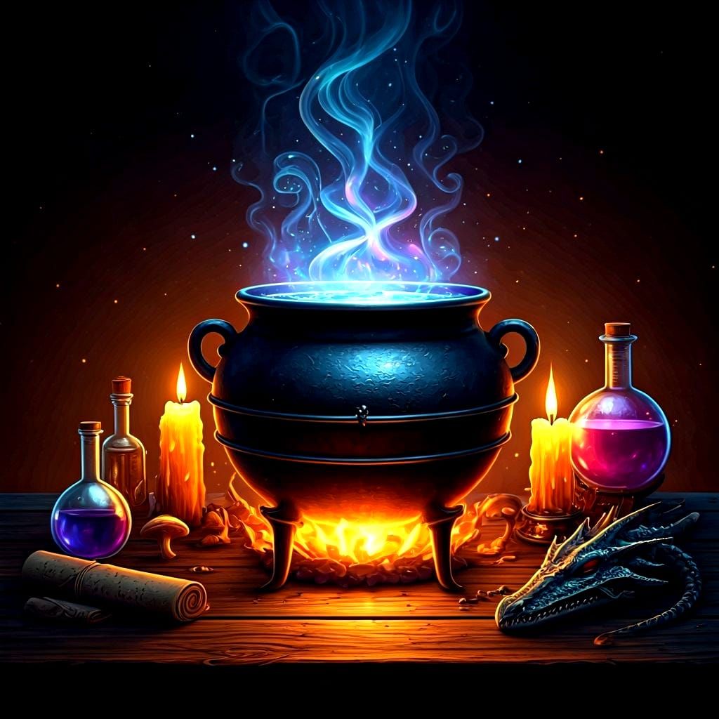 Magical Potion Collection in Enchanted Laboratory