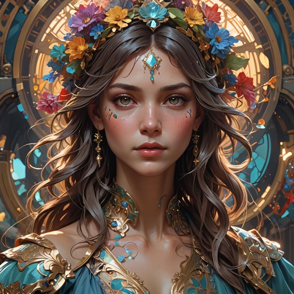 Detailed Portrait with Dynamic Lighting, Trending Art